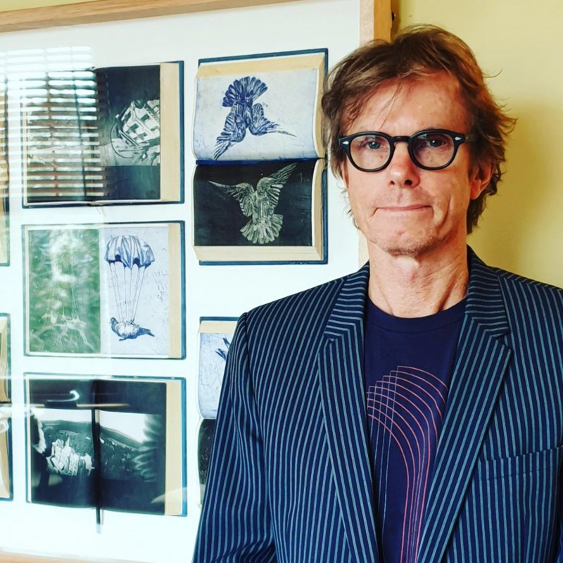 Martin King standing with 2019 Gallipoli Prize winning piece