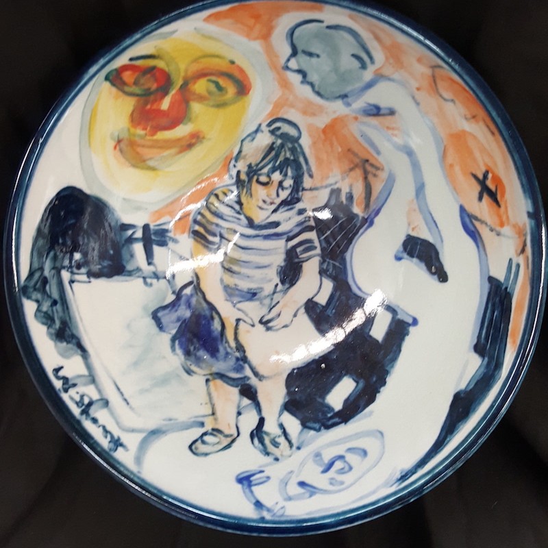 Self Portrait Drawing Bowl