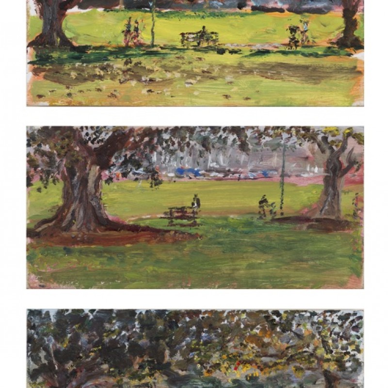 Under the figs, Rushcutters Park (triptych)