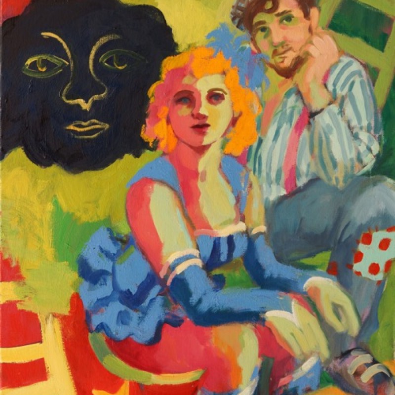 Circus couple and cloud