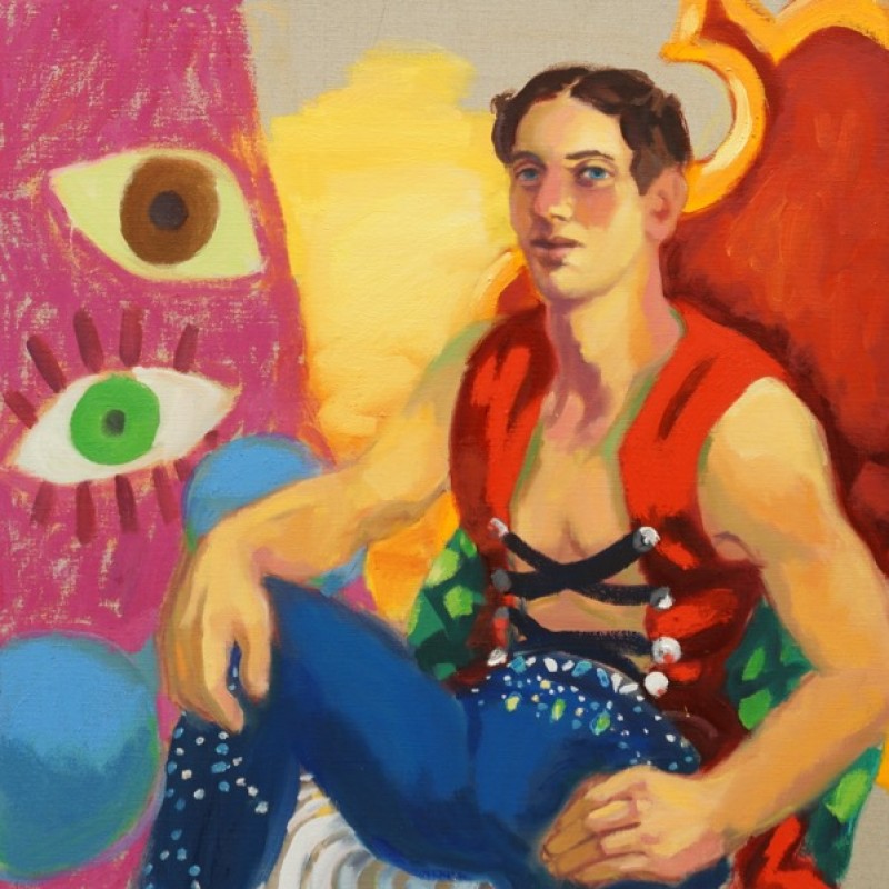 Mitchell in a vintage costume