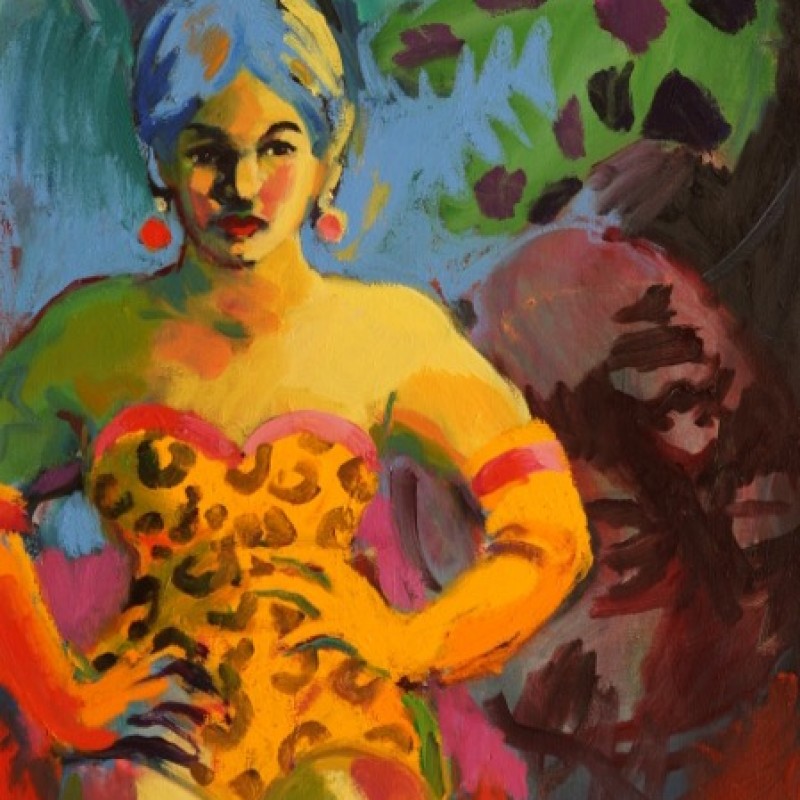 Performer with Leopard Print
