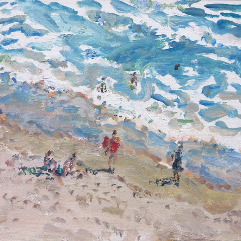 Red boogie board, Watermans Beach