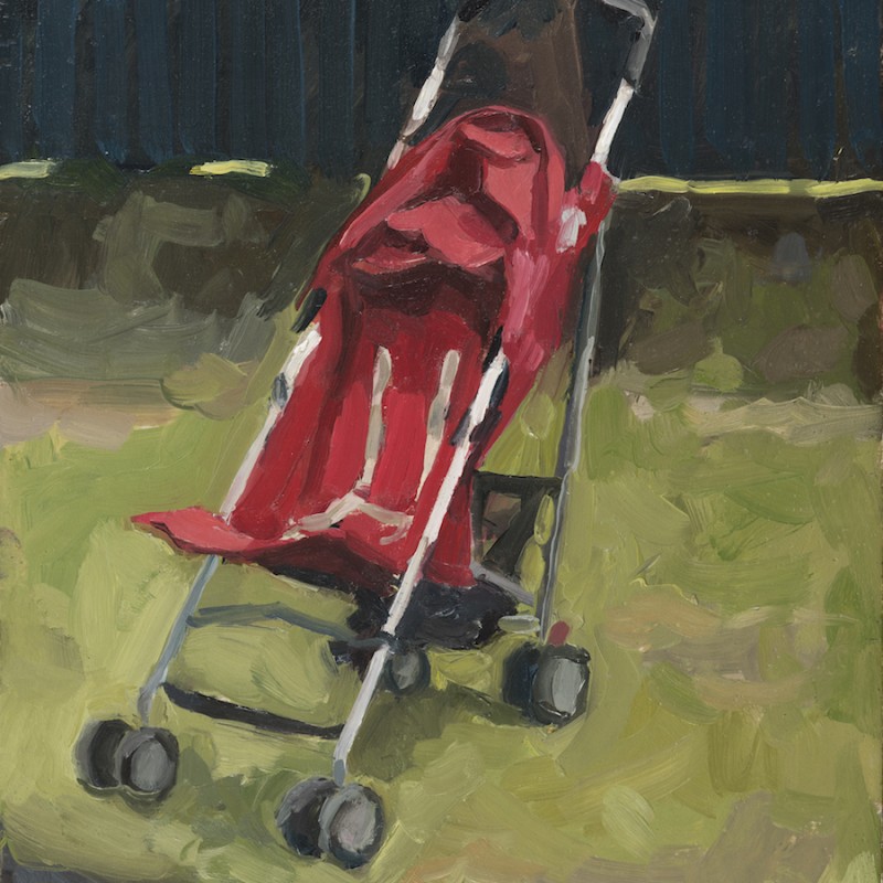 Red stroller