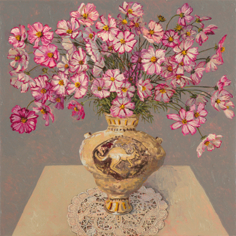 Cosmos, kangaroo vase
