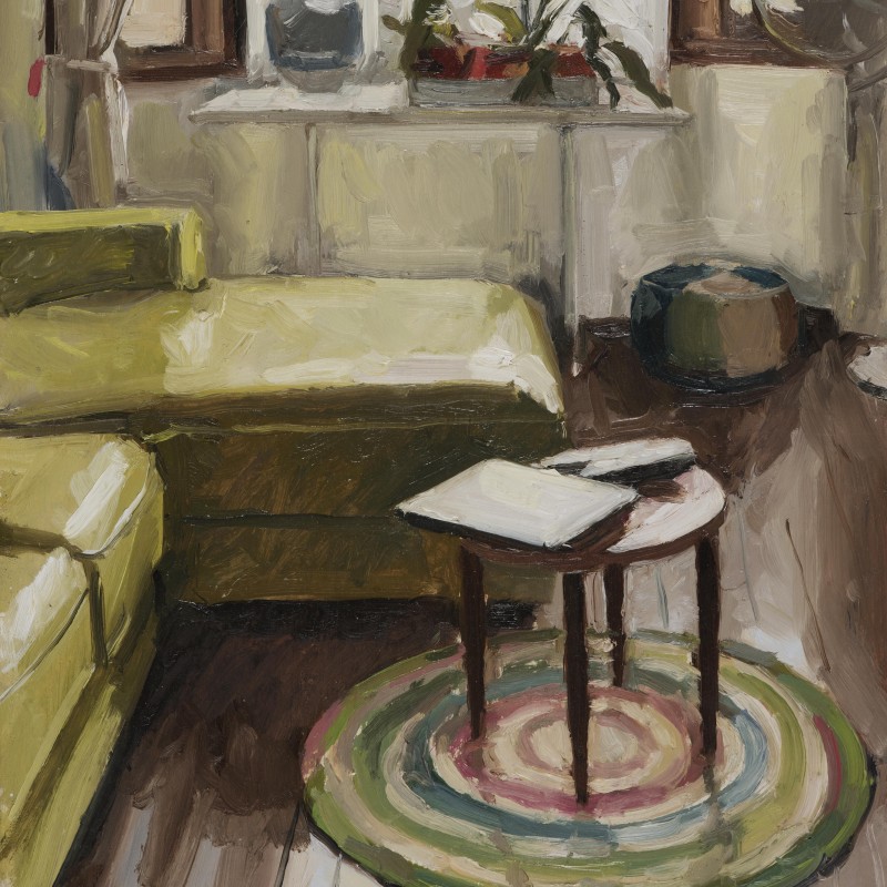 Green sofa