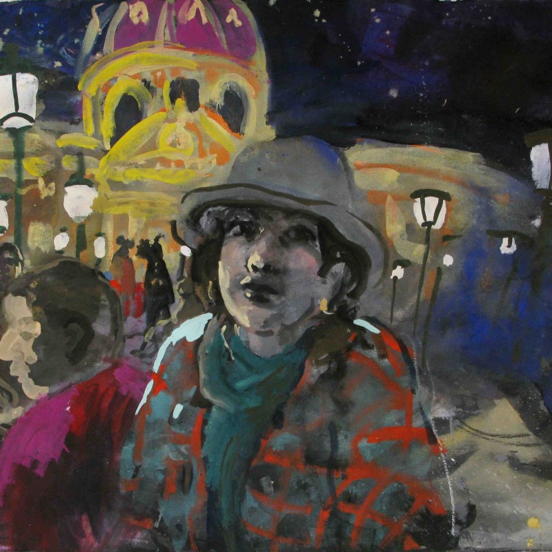 Pont des Arts at Night (self Portrait in Paris)