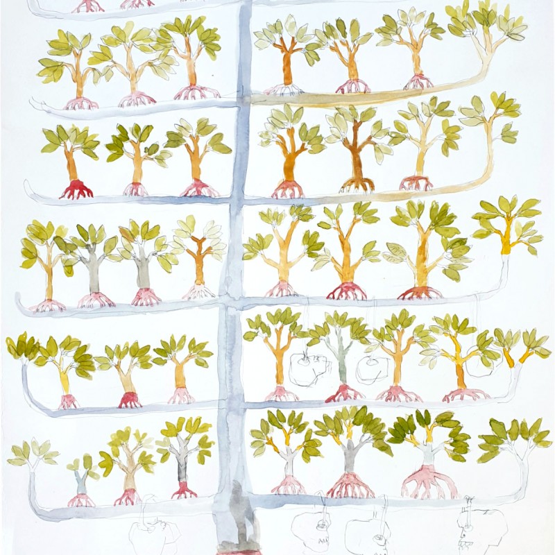 Untitled [Large Tree with Skeletons]